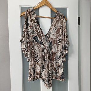 Free People cold shoulder top